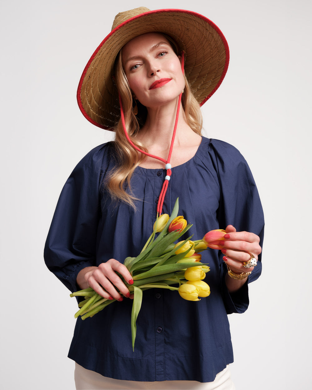 Zoe Top - Navy Tops Frances Valentine