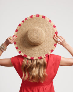 Crushable Raffia Crochet Sun Hat - Frances Valentine