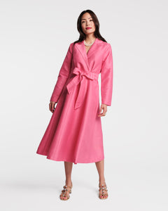 Lucille Wrap Dress Dupioni Pink - Frances Valentine