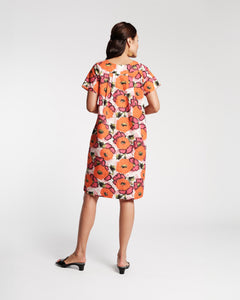 Easy Dress Cotton Poplin Pop Art Flower Print - Frances Valentine