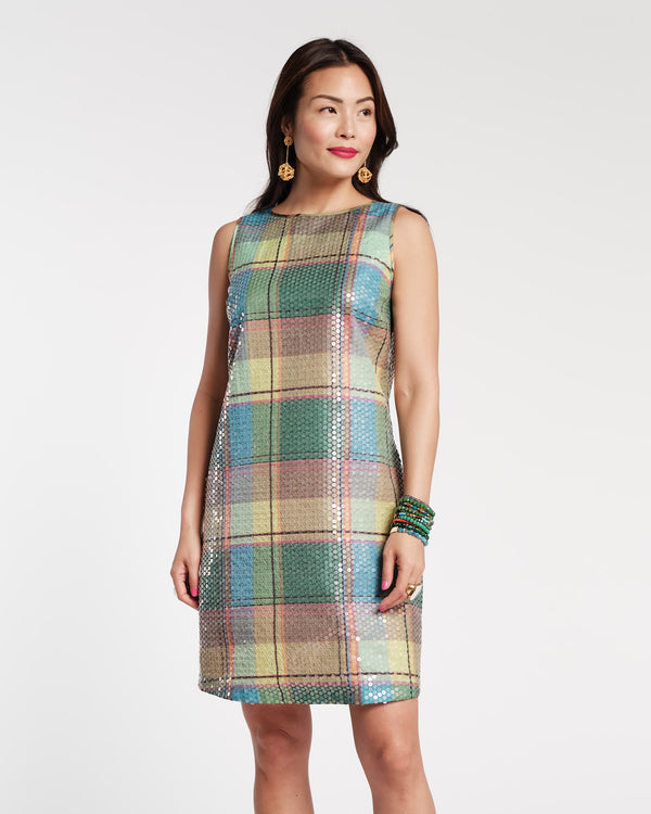Sequin Mini Shift Dress - Carter Madras - Frances Valentine