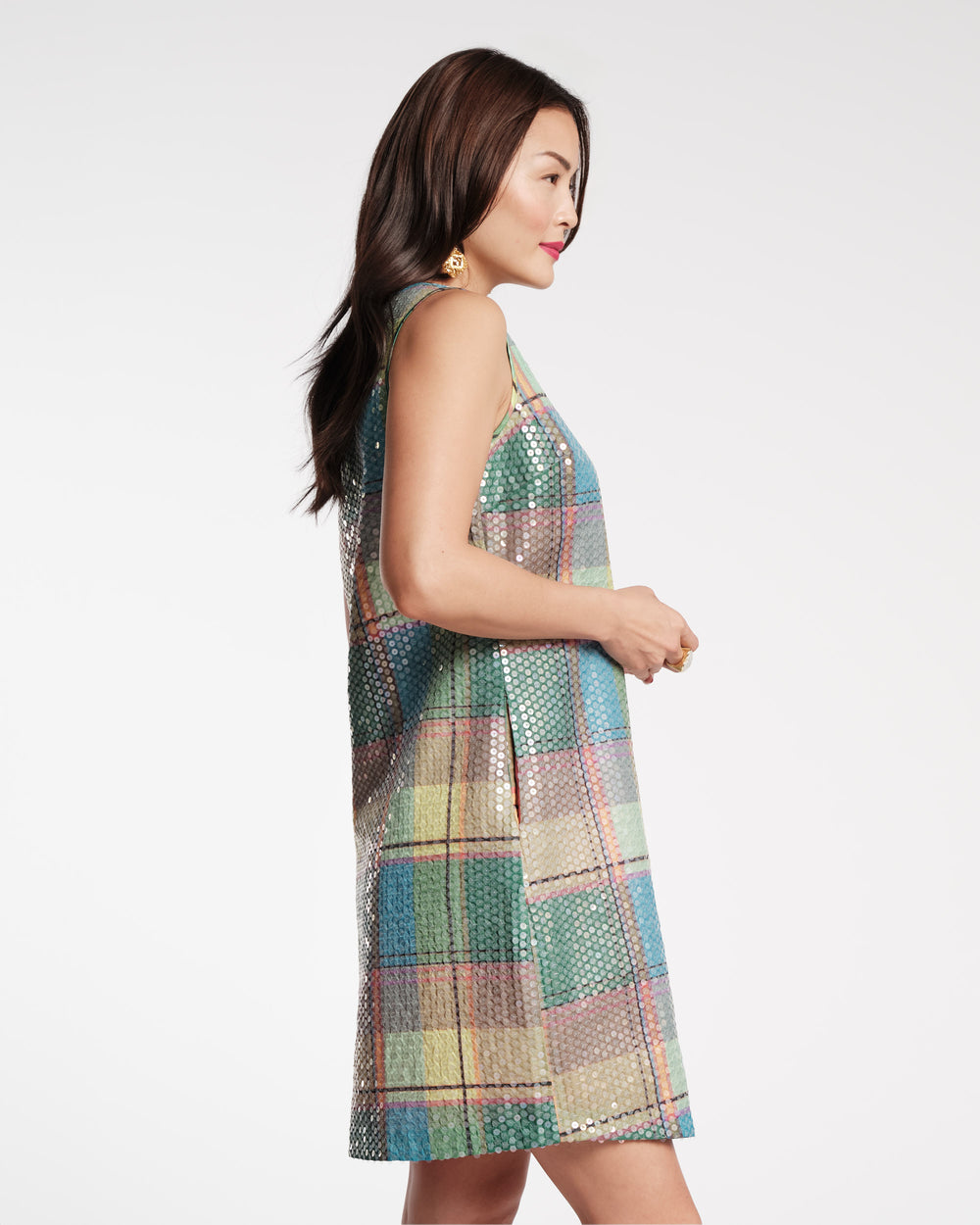 Sequin Mini Shift Dress - Carter Madras - Frances Valentine