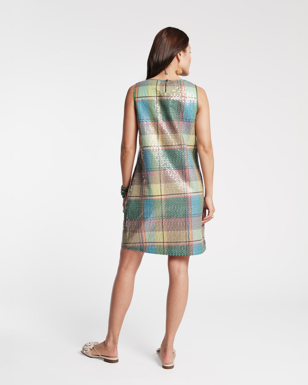 Sequin Mini Shift Dress - Carter Madras - Frances Valentine