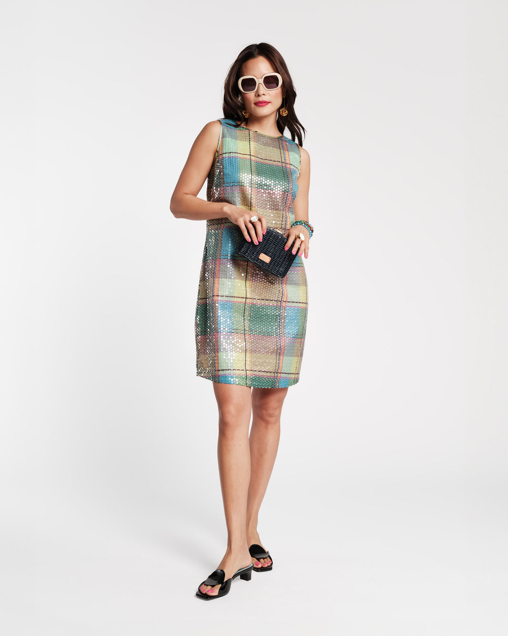 Sequin Mini Shift Dress - Carter Madras - Frances Valentine