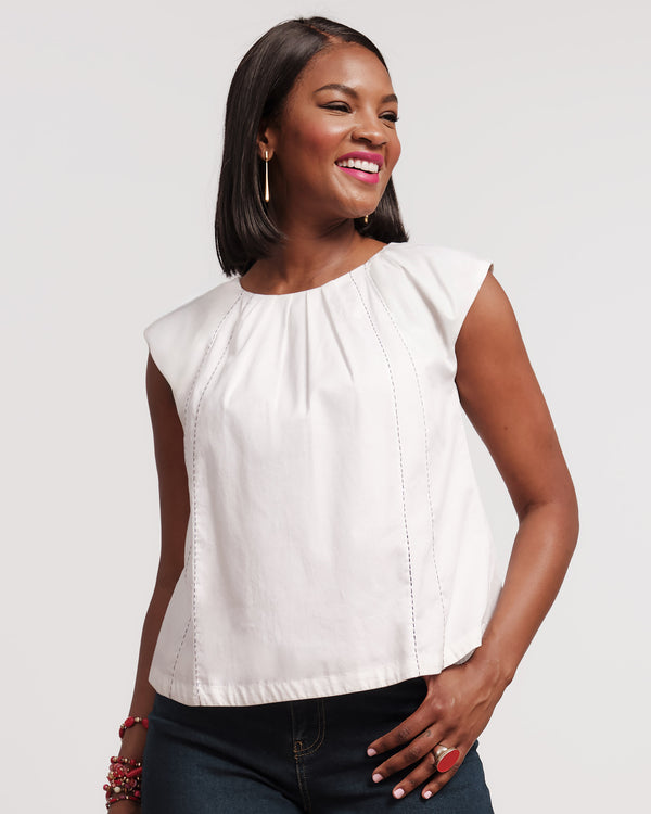 Bailey Top - White - Frances Valentine