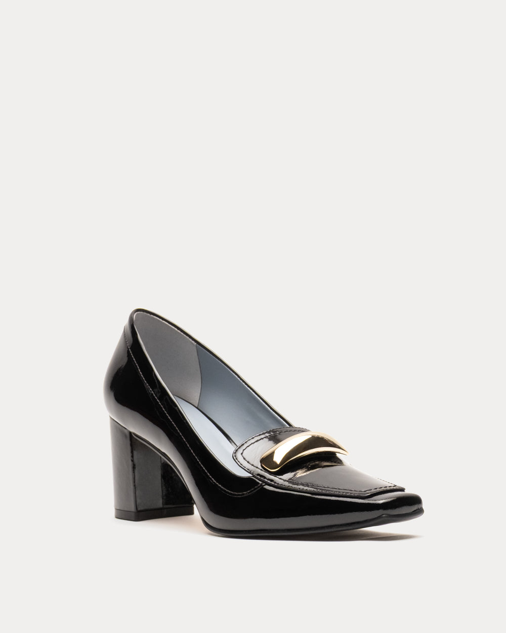 Barbara Loafer - Soft Patent Leather Black Heels Frances Valentine