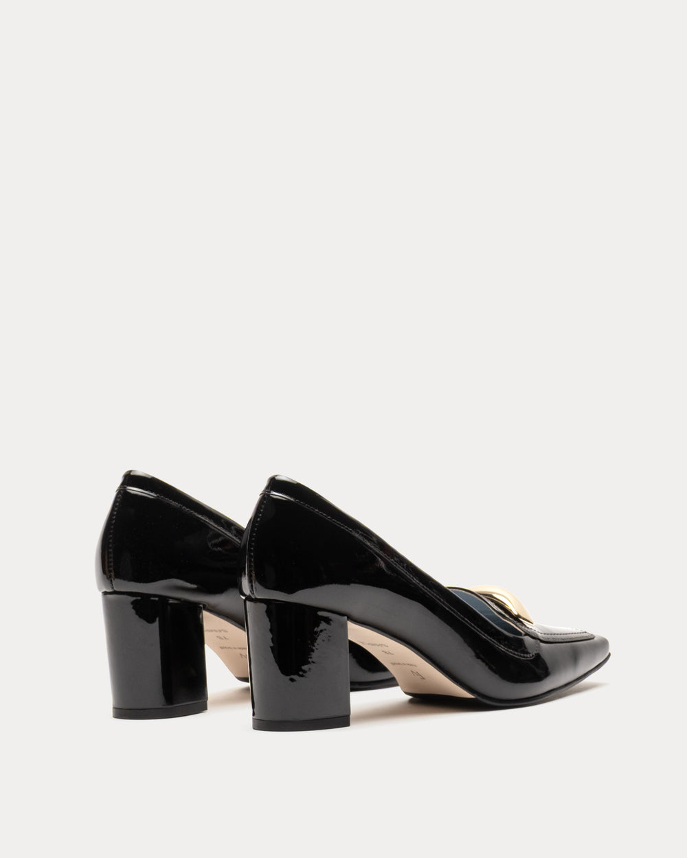 Barbara Loafer - Soft Patent Leather Black Heels Frances Valentine