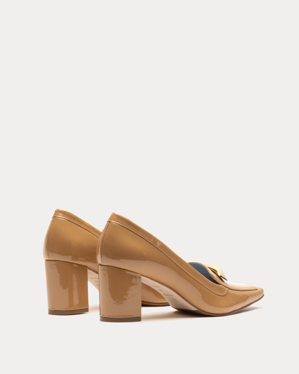 Barbara Loafer - Patent Leather Camel Heels Frances Valentine