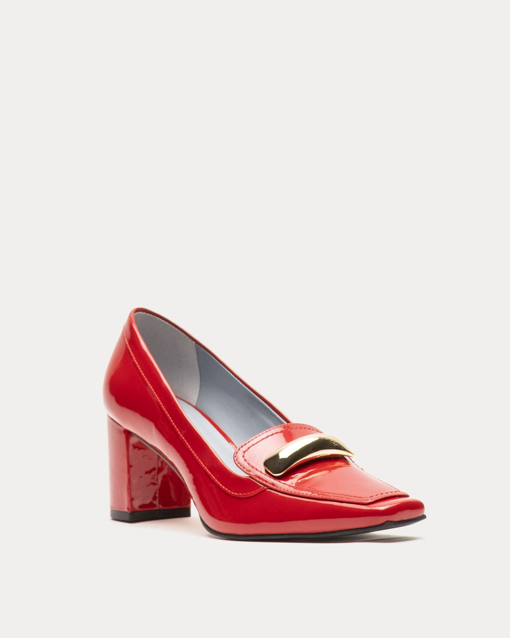 Barbara Loafer - Soft Patent Leather Red Loafers Frances Valentine