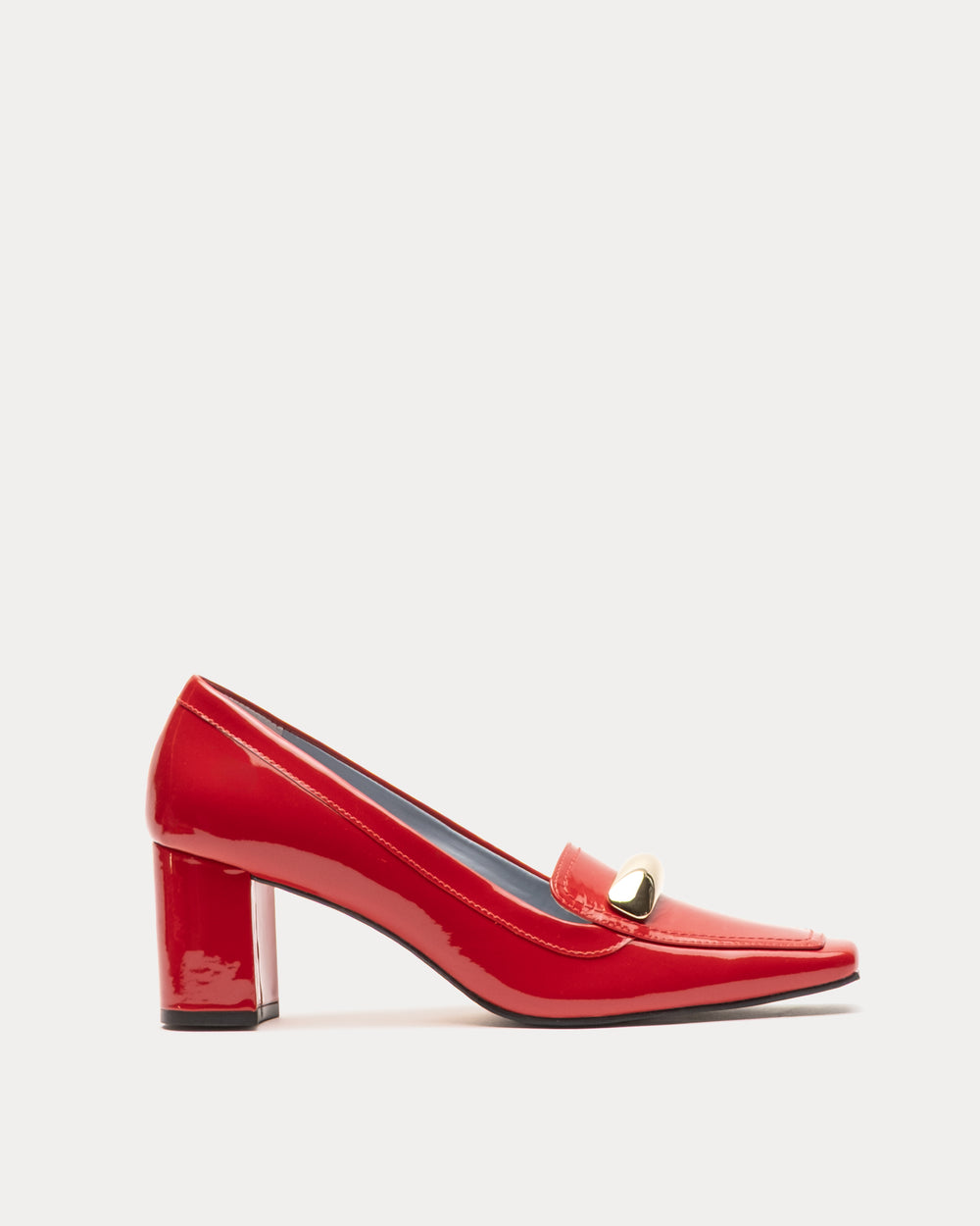 Barbara Loafer - Soft Patent Leather Red Loafers Frances Valentine