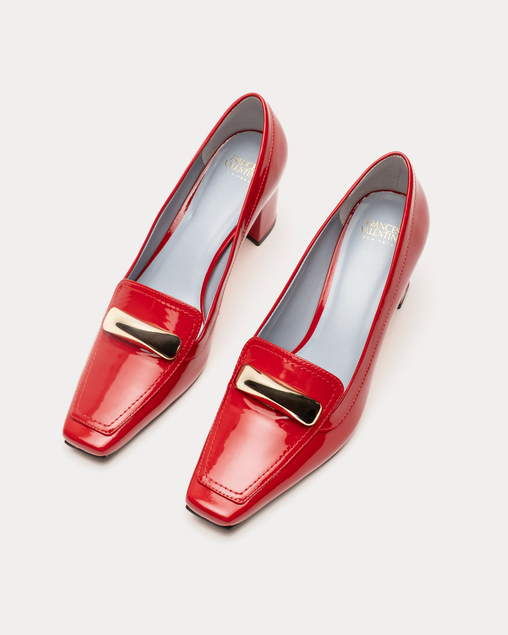 Barbara Loafer - Soft Patent Leather Red Loafers Frances Valentine