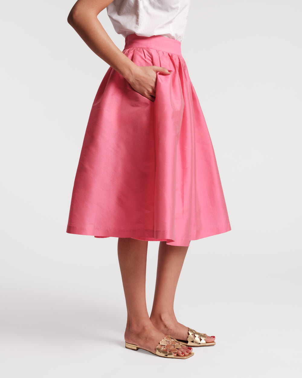 Barbara Midi Skirt - Pink Skirts Frances Valentine