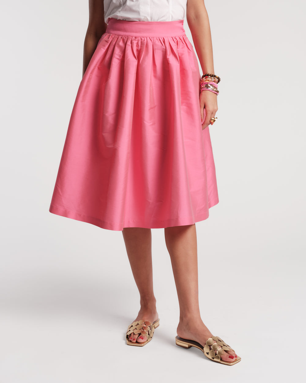 Barbara Midi Skirt - Pink Skirts Frances Valentine