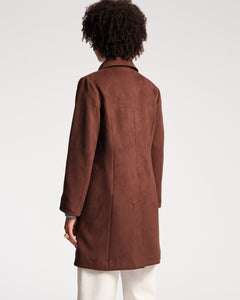 Barn Coat Microsuede Chocolate - Frances Valentine