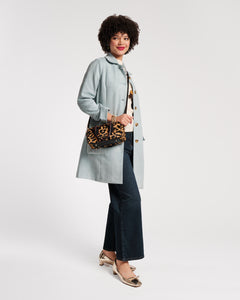 Barn Coat Microsuede Powder Blue - Frances Valentine