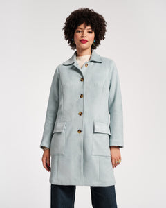 Barn Coat Microsuede Powder Blue - Frances Valentine