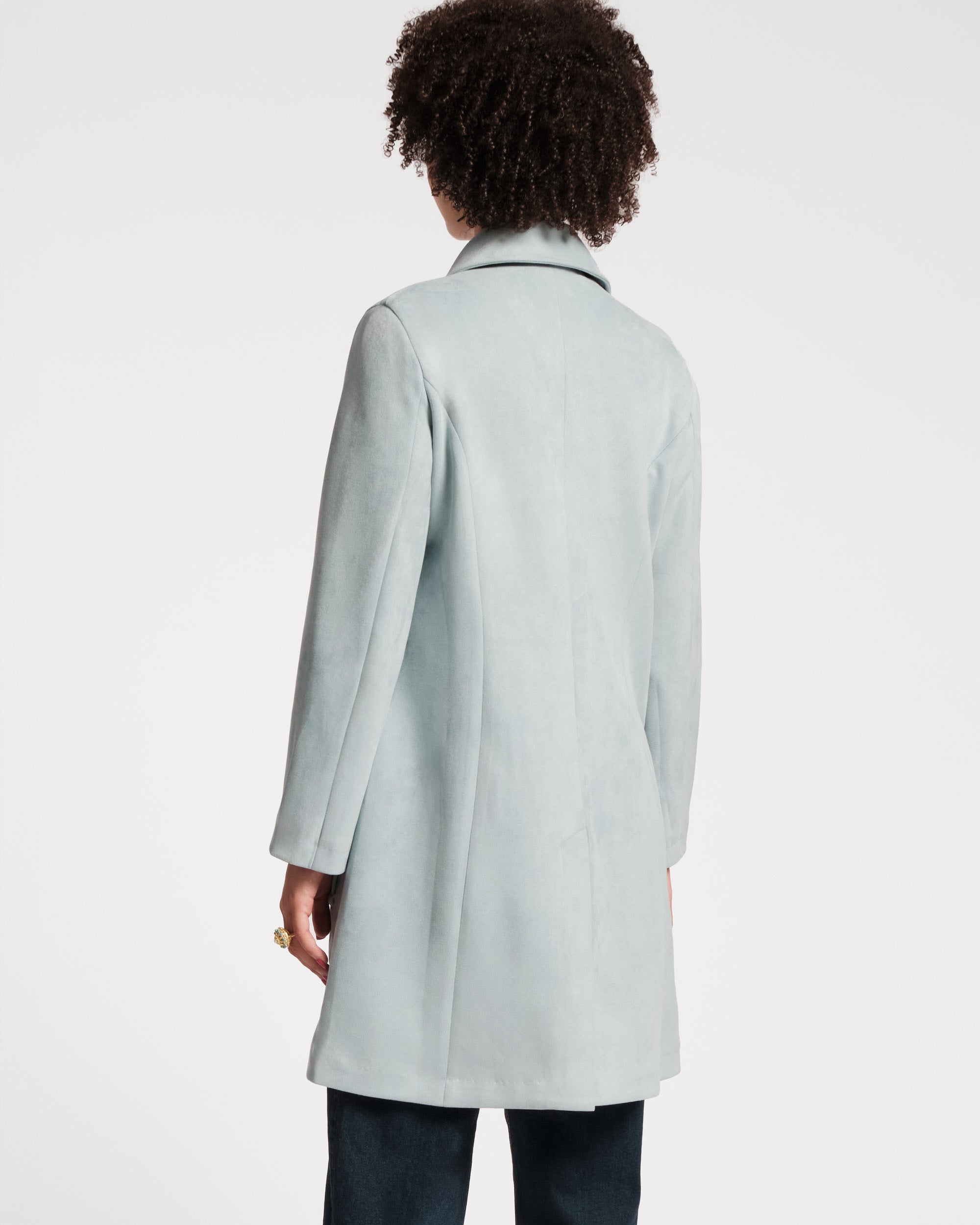 Barn Coat Microsuede Powder Blue