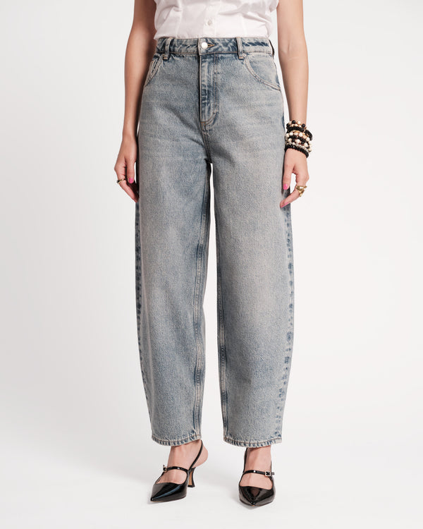 Lou Barrel Jean - Light Wash Denim Pants Frances Valentine