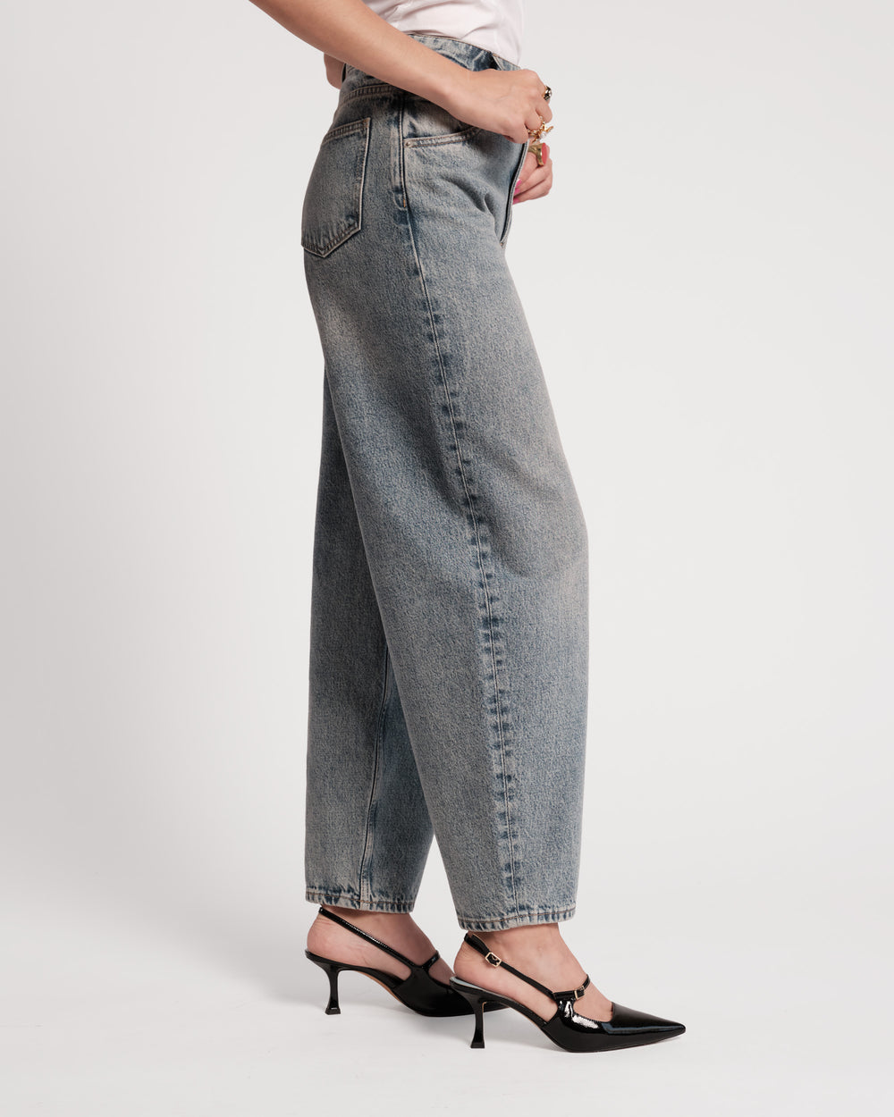 Lou Barrel Jean - Light Wash Denim Pants Frances Valentine