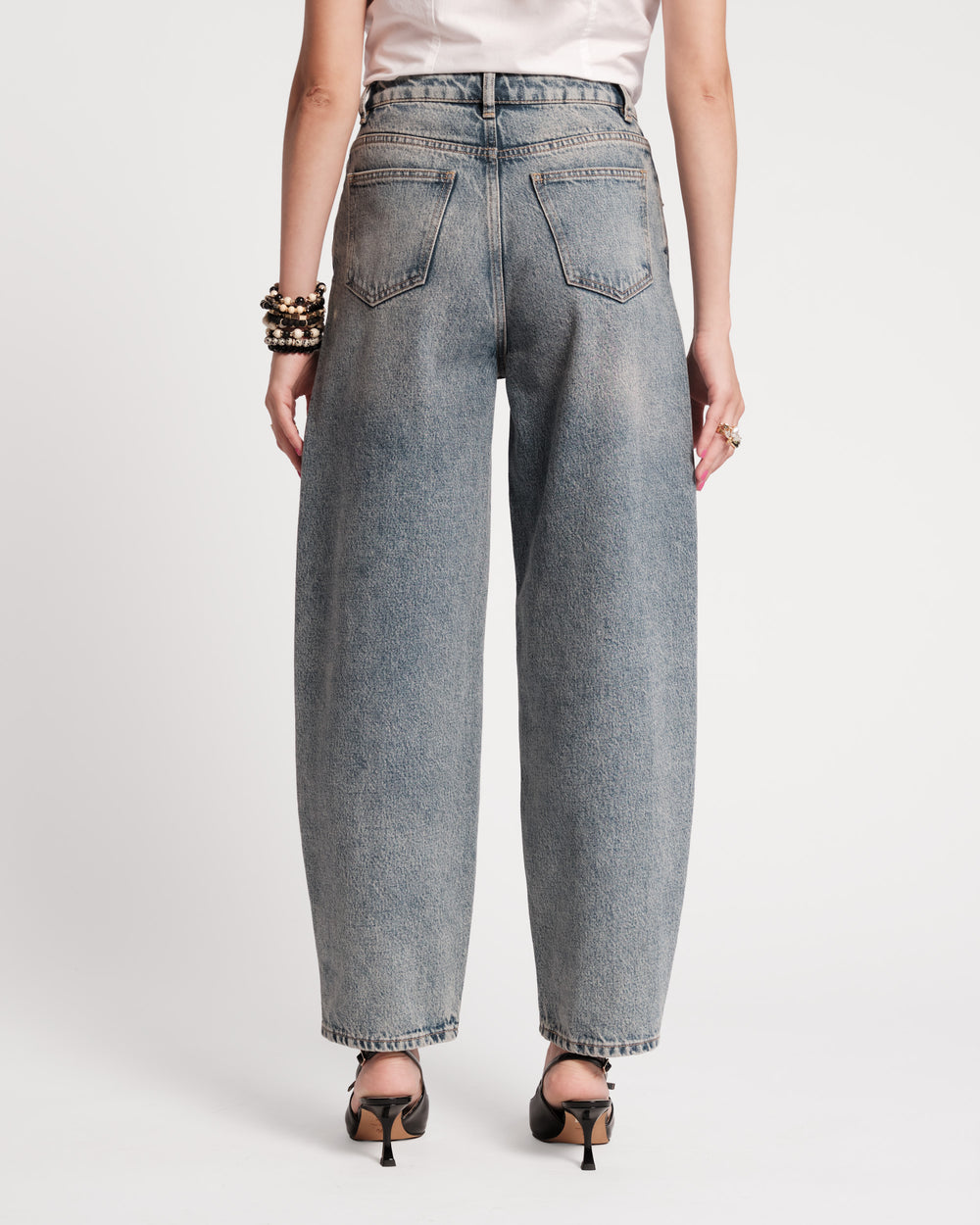 Lou Barrel Jean - Light Wash Denim Pants Frances Valentine