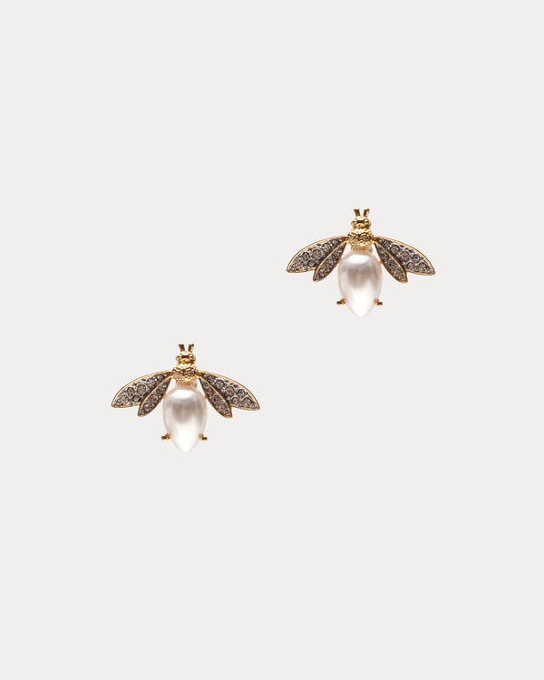 Bee Earring Gold/White OS Frances Valentine