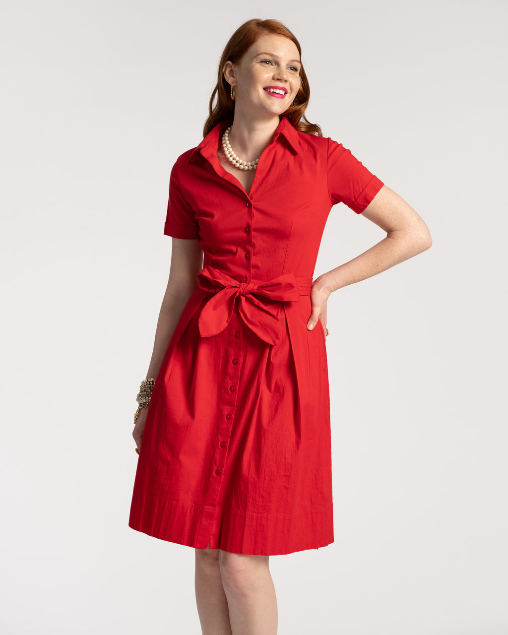 Bella Dress Red – Frances Valentine