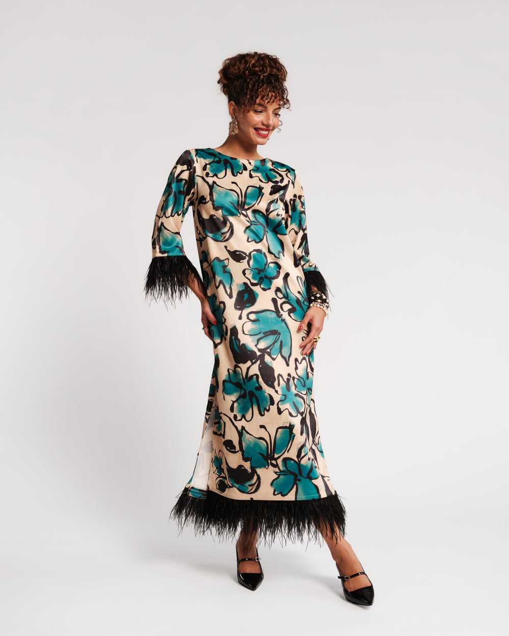 Belle Maxi Dress - Abstract Meadow Dresses Frances Valentine