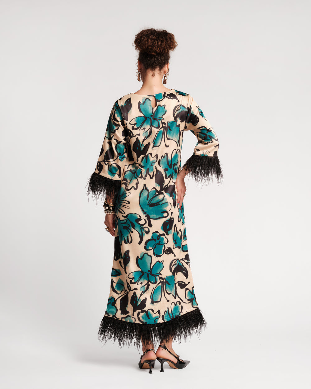 Belle Maxi Dress - Abstract Meadow Dresses Frances Valentine