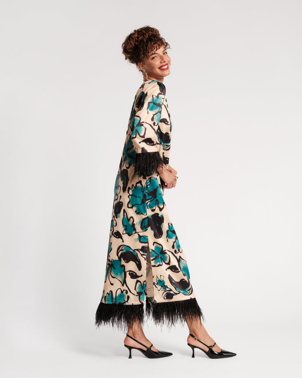 Belle Maxi Dress - Abstract Meadow Dresses Frances Valentine