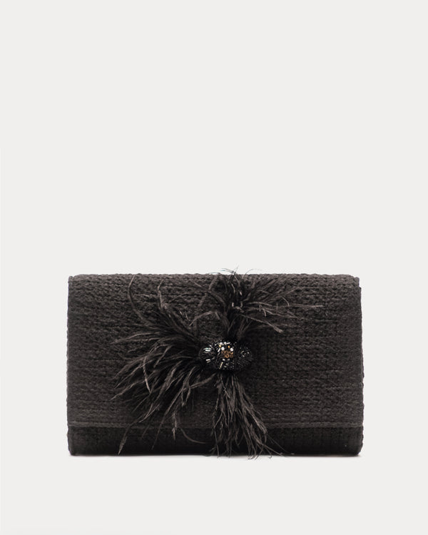 Betta Clutch Fish - Boucle Black Clutch Frances Valentine