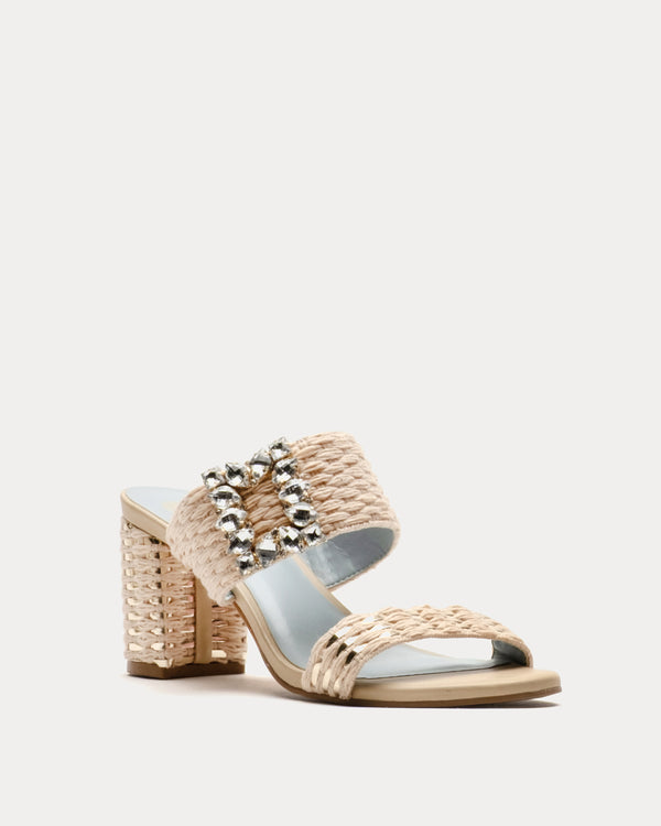 Betty Raffia Heel - Natural