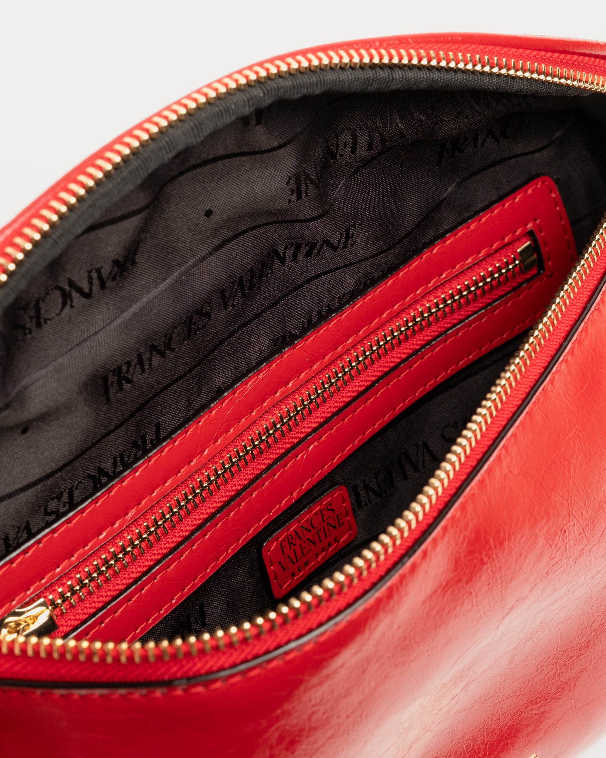 Billie Sling Bag - Crinkled Leather Red – Frances Valentine