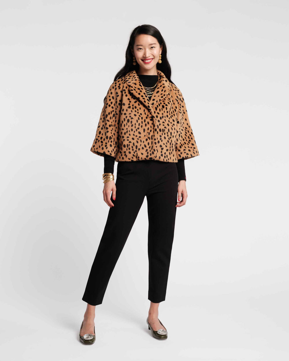 Blaine Jacket - Cheetah Faux Fur Brown - Frances Valentine