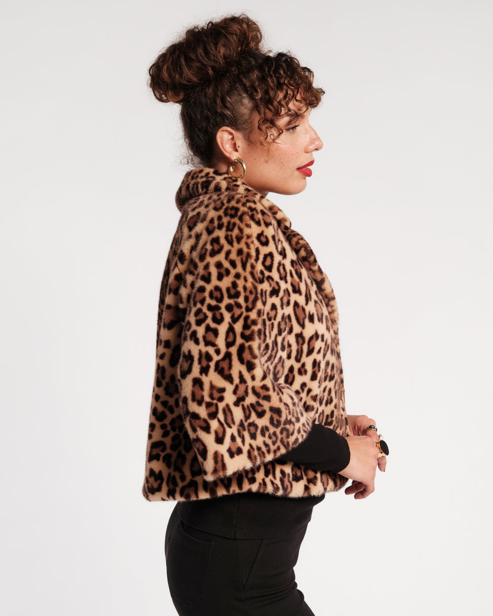 Blaine Faux Fur Jacket - Leopard Coats & Jackets Frances Valentine
