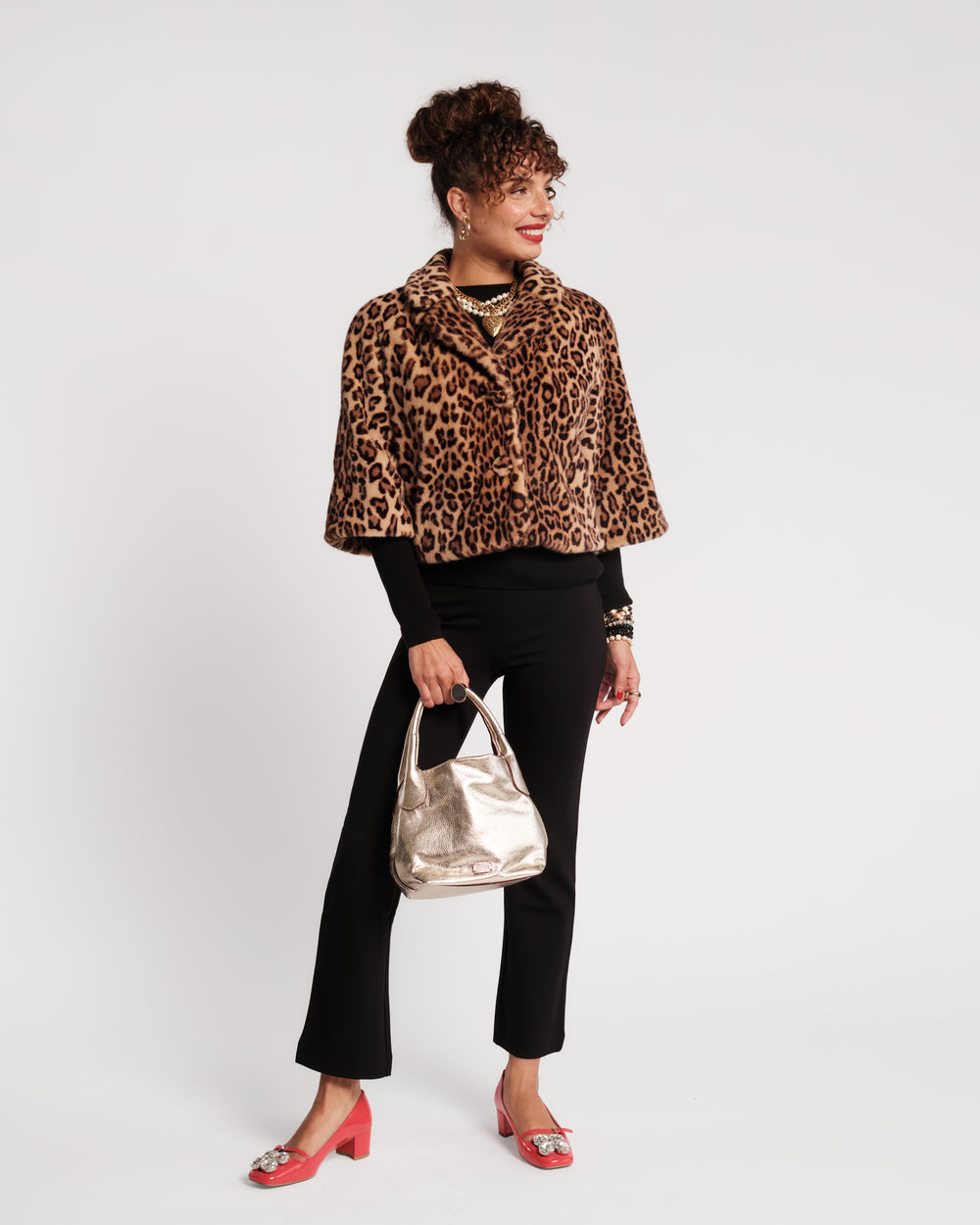 Blaine Faux Fur Jacket - Leopard Coats & Jackets Frances Valentine
