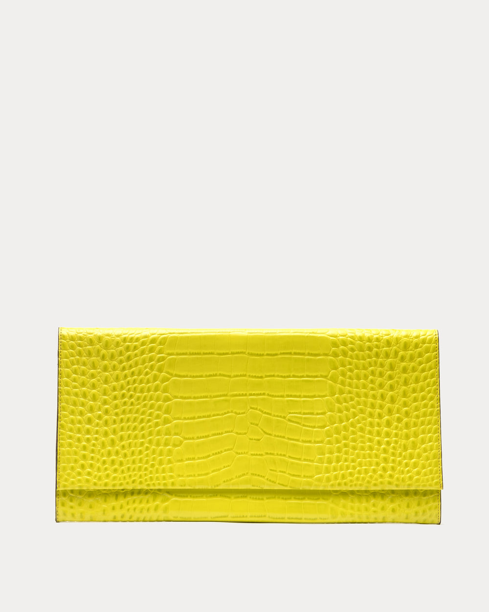 Supersize Croc Clutch - Chartreuse Handbag Frances Valentine