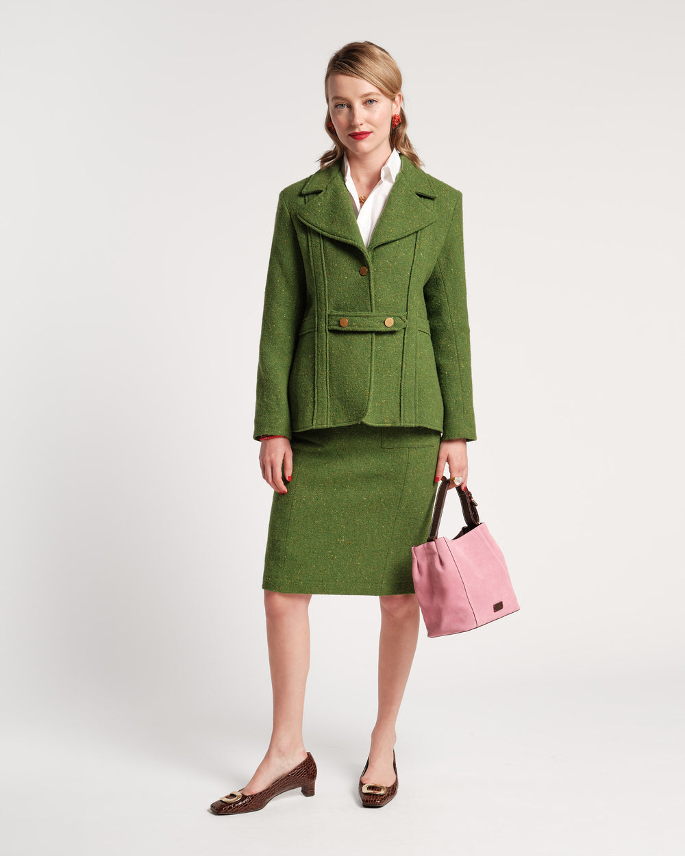 Bobby Wool Blazer - Green Blazer Frances Valentine