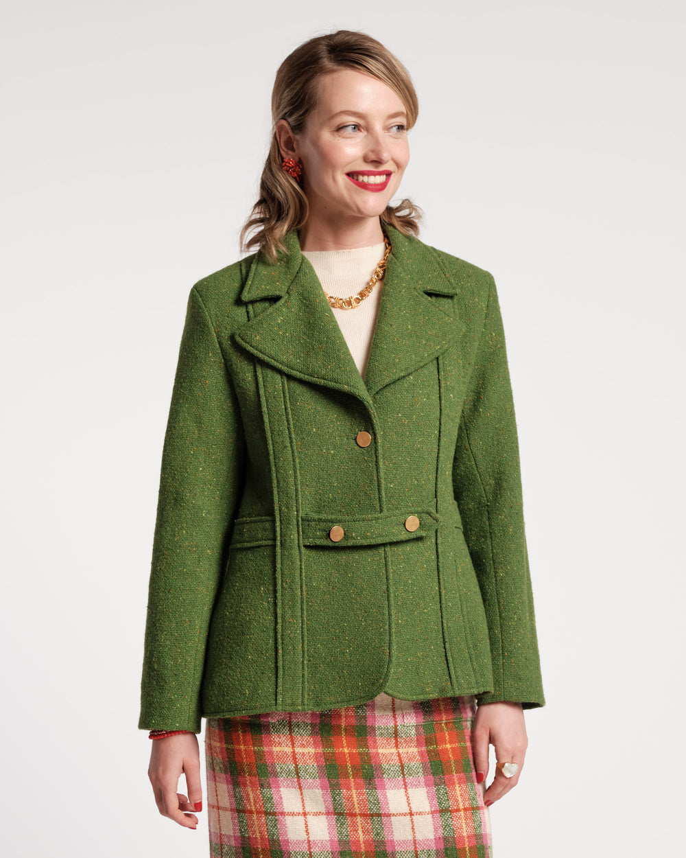 Bobby Wool Blazer - Green Blazer Frances Valentine