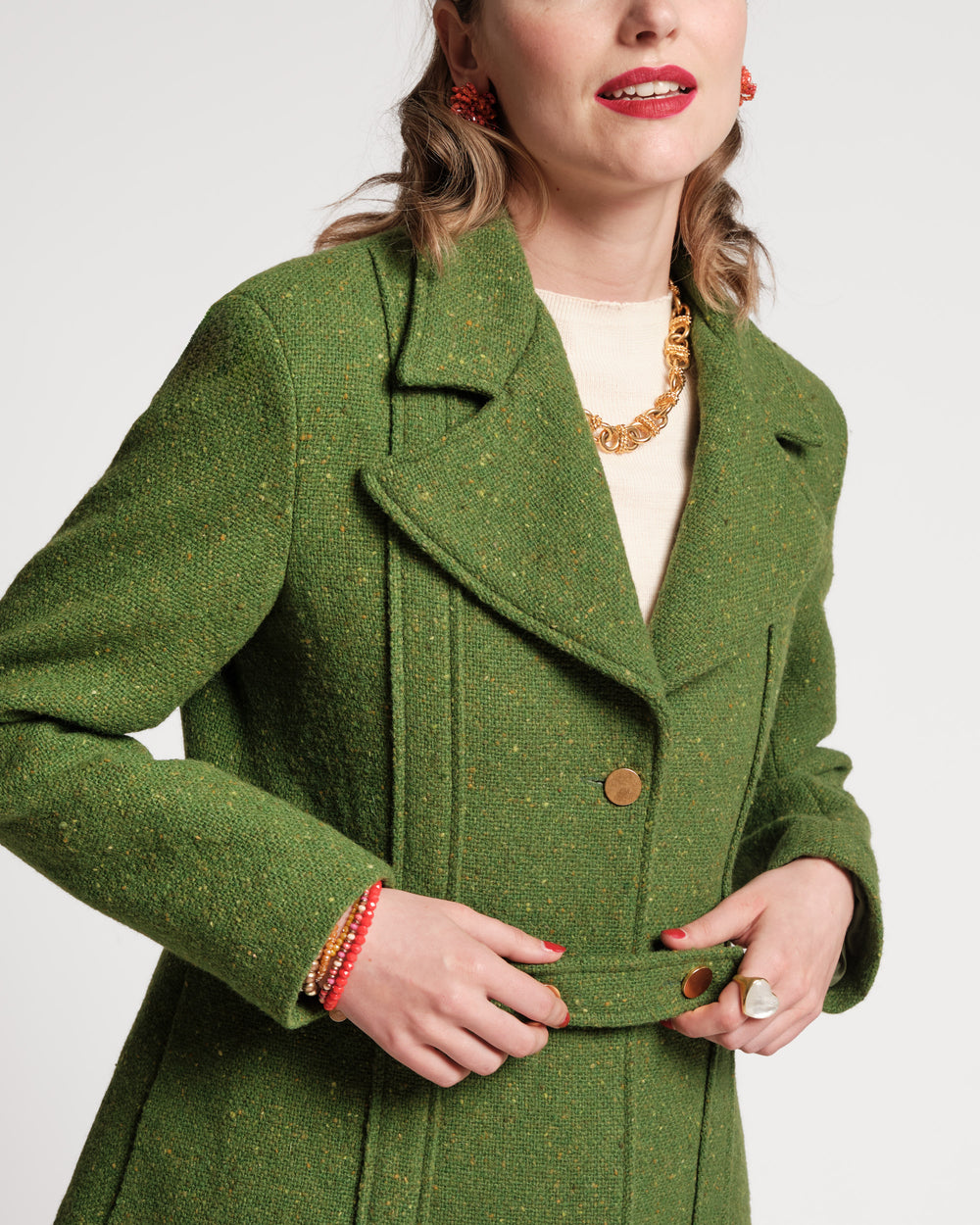 Bobby Wool Blazer - Green Blazer Frances Valentine