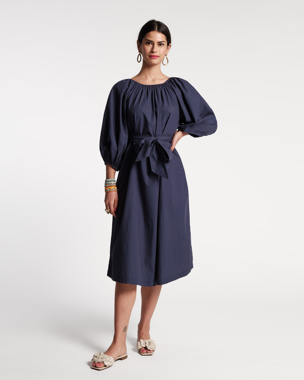 Bliss Midi Dress - Navy - Frances Valentine