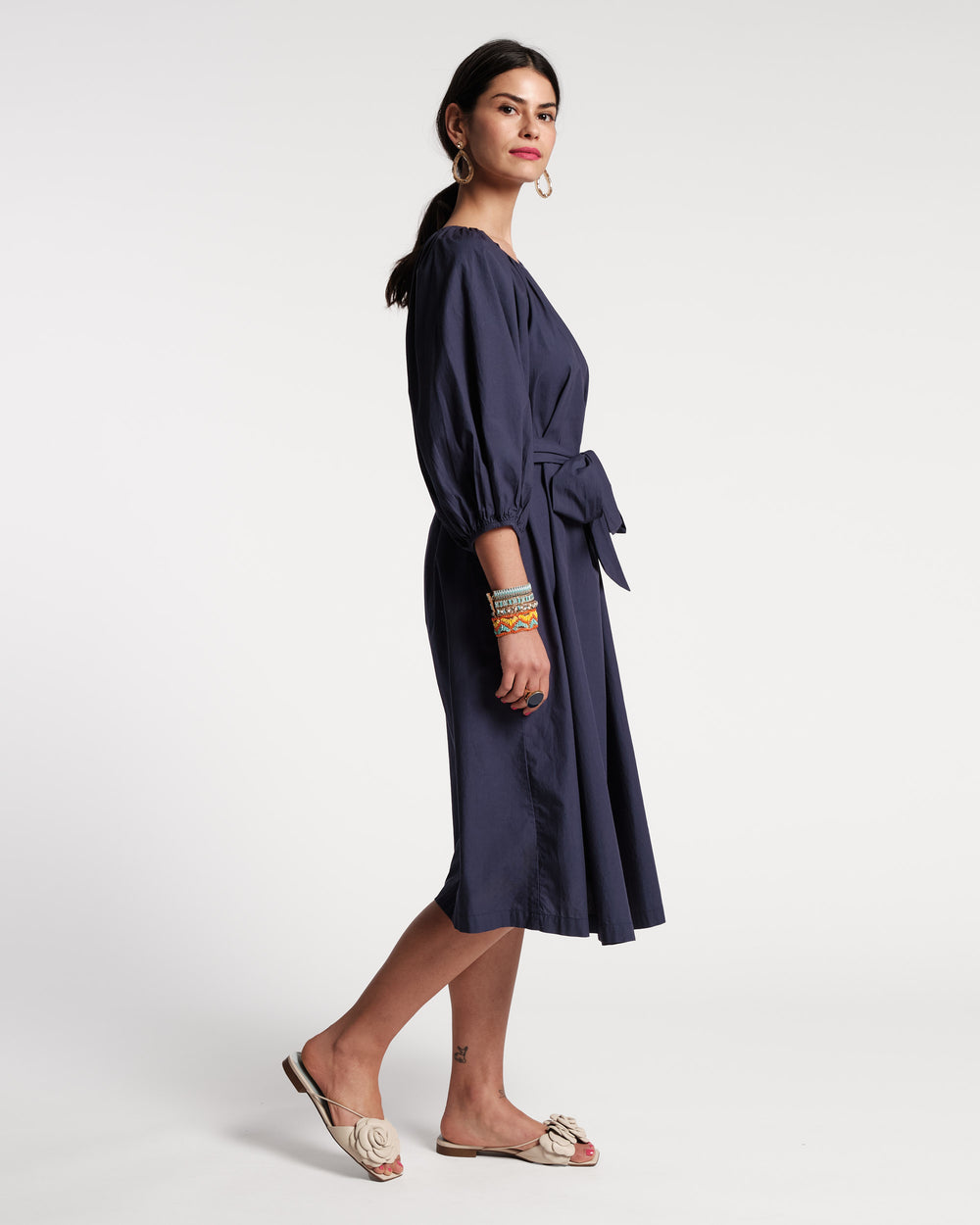 Bliss Midi Dress - Navy - Frances Valentine