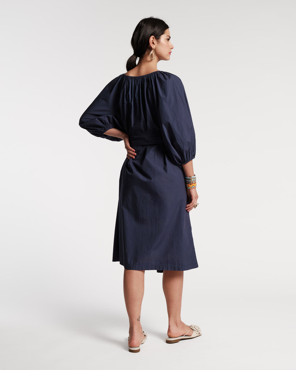 Bliss Midi Dress - Navy - Frances Valentine