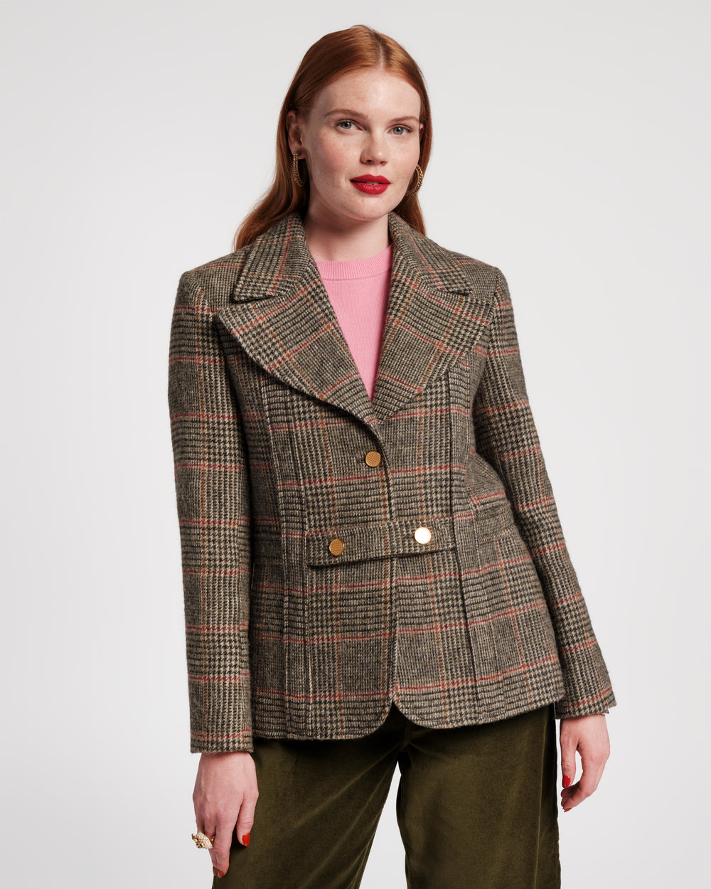 Bobby Blazer - Newbury Plaid Wool - Frances Valentine