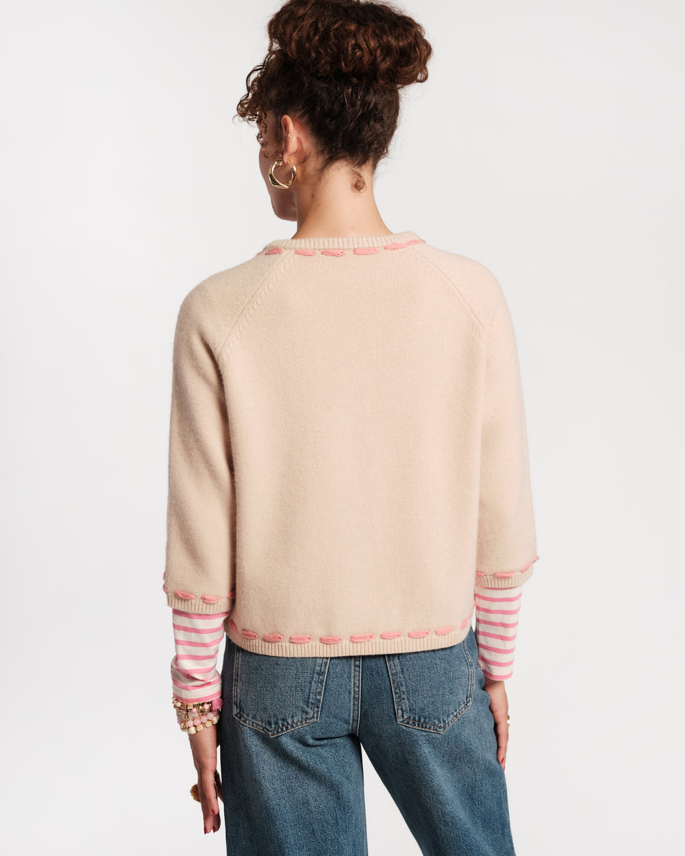 Border Flower Cardigan - Heirloom Floral Sweater Frances Valentine