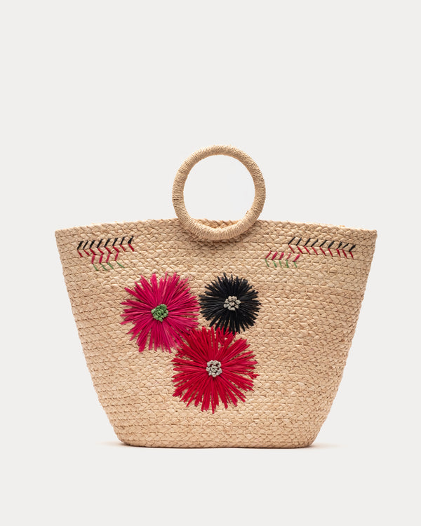 Botanica Embroidered Basket - Natural Basket Frances Valentine