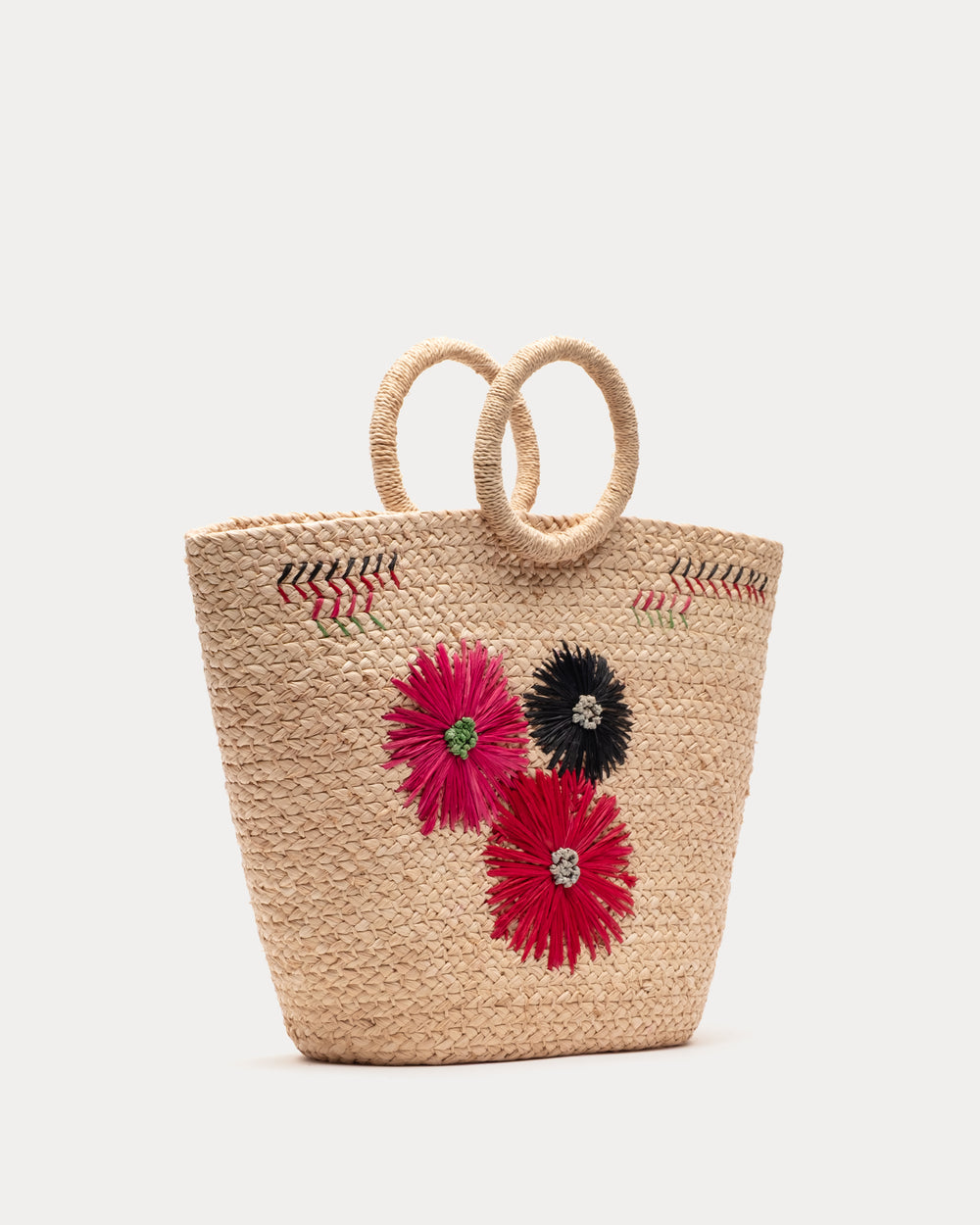 Botanica Embroidered Basket - Natural Basket Frances Valentine