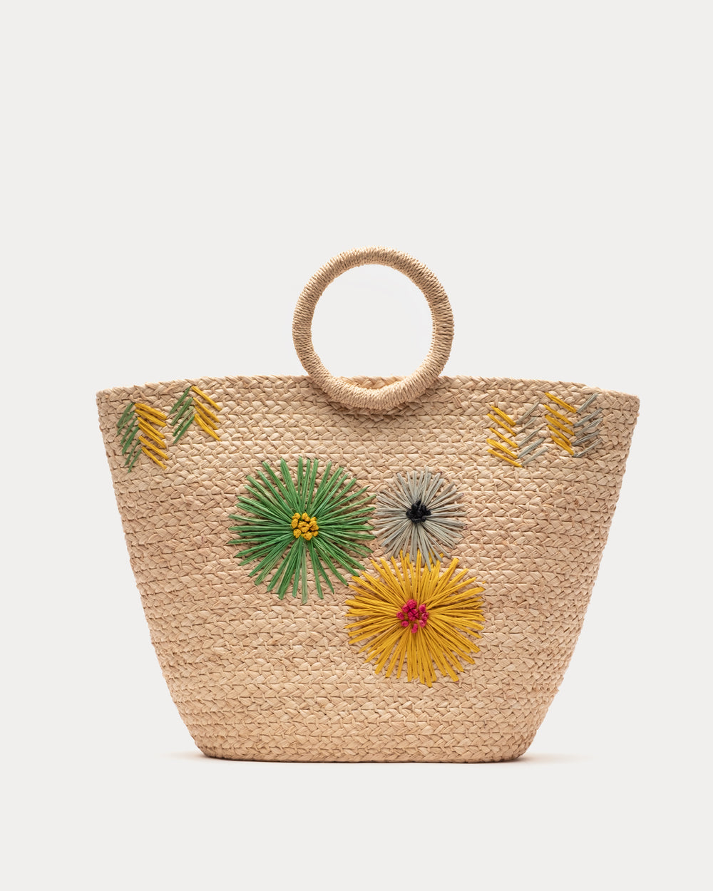 Botanica Embroidered Basket - Natural Basket Frances Valentine