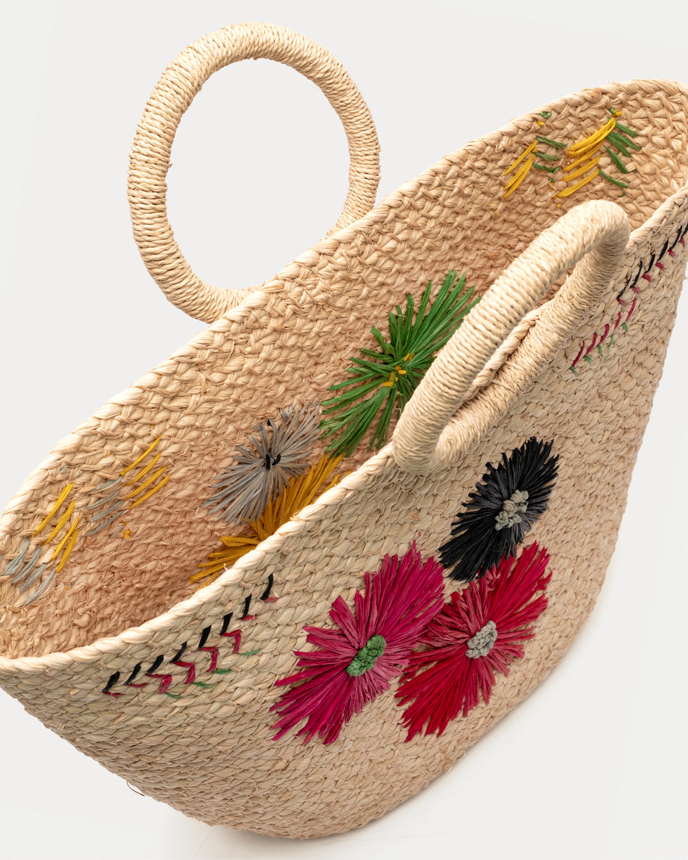 Botanica Embroidered Basket - Natural Basket Frances Valentine