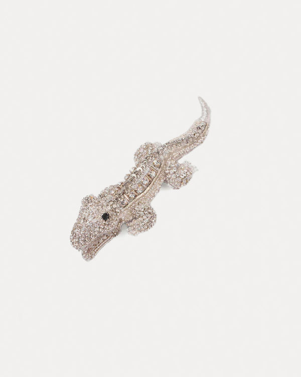 Alligator On Ice Brooch - Frances Valentine
