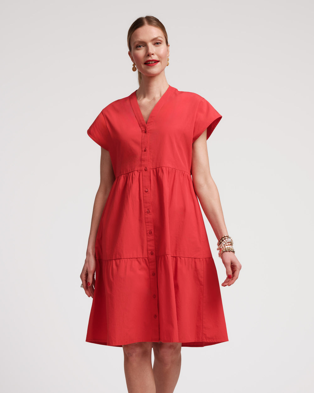 Breezy Mini Dress- Red - Frances Valentine